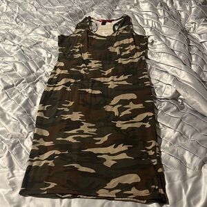 Hot Kiss Camouflage Midi Dress